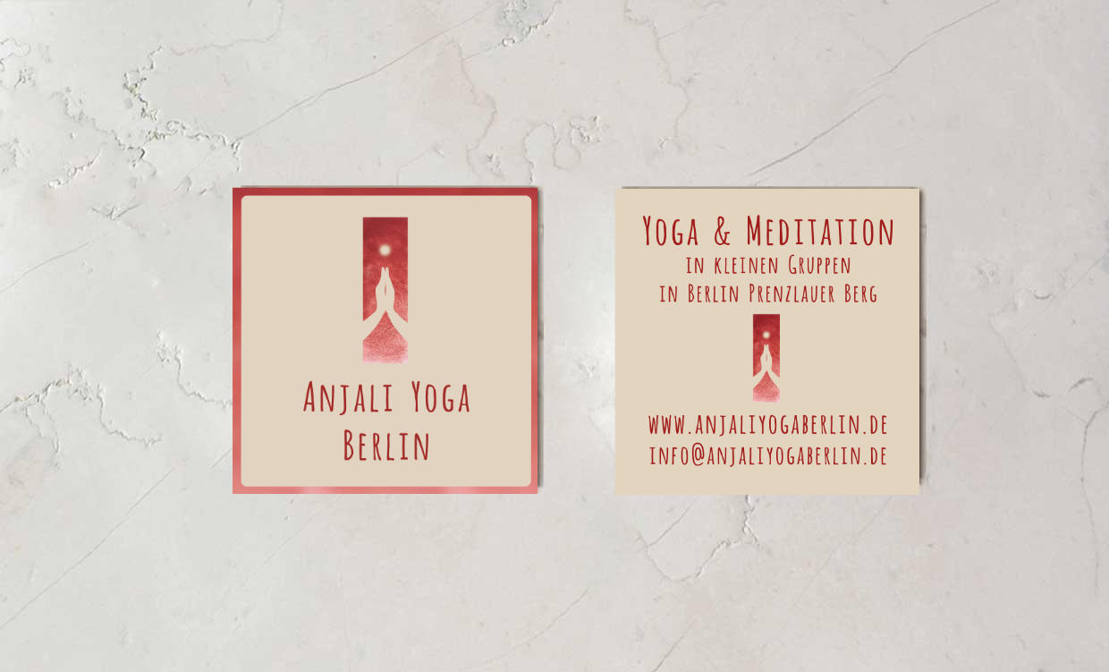 Visitenkarten Anjali Yoga Berlin - Anja Braun